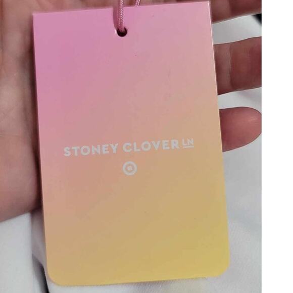 Stoney Clover Lane x Target Striped Hipster Bikini Bottoms Pink White NEW - Picture 2 of 7